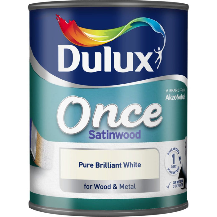 Dulux Once Coat Satin Wood 750ml